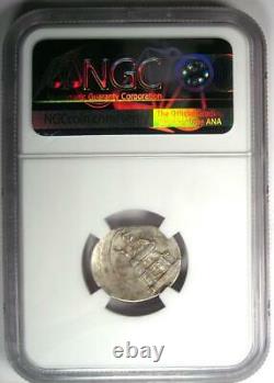 Roman Octavian Augustus AR Denarius Silver Coin 30 BC Certified NGC VF