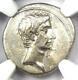 Roman Octavian Augustus Ar Denarius Silver Coin 32 Bc Certified Ngc Vf