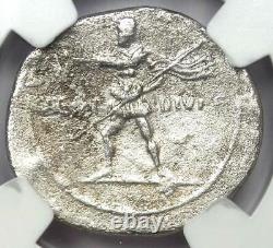 Roman Octavian Augustus AR Denarius Silver Italian Coin 32 BC Certified NGC VF