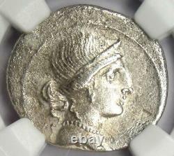 Roman Octavian Augustus AR Denarius Silver Italian Coin 32 BC Certified NGC VF