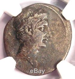 Roman Octavian Augustus AR Silver Denarius Coin 30-29 BC NGC Choice Fine