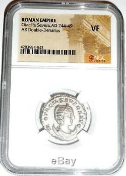 Roman Otacilia Severa Antoninianus Silver Denarius Coin NGC Certified VF & Story