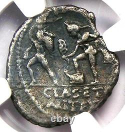 Roman Pompey Magnus AR Denarius Silver Coin 42-40 BC Certified NGC VF