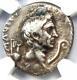 Roman Pompey Magnus Ar Denarius Silver Coin 42 Bc Certified Ngc Vf (plugged)