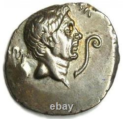 Roman Pompey Magnus AR Denarius Silver Coin 42 BC Certified NGC XF Certificate