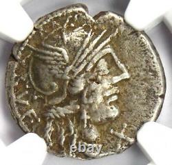 Roman Q. Minucius Rufus AR Denarius Silver Coin 122 BC Certified NGC Choice VF