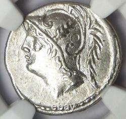 Roman Q. Minucius Thermus Mf. AR Denarius Mars Coin 103 BC Certified NGC AU