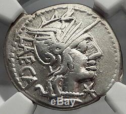 Roman Republic 125BC Rome Citizen LAW Authentic Ancient Silver Coin NGC i59857