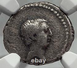 Roman Republic 42BC Praetor Livineius Regulus Praefect Silver Coin NGC i59830