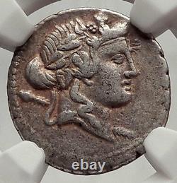 Roman Republic 78BC Rome Ancient Silver Coin LIBER LIBERA Bacchus NGC i62471