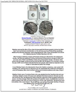 Roman Republic 81BC IMPERATOR GENERAL of DICTATOR SULLA Silver Coin NGC i78538