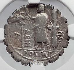 Roman Republic 81BC Rome Defeats TRIBES of Spain Province Silver Coin NGC i60191