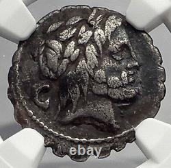 Roman Republic 81BC ZEUS as BULL Abducts EUROPA Ancient Silver Coin NGC i59915