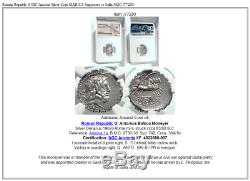 Roman Republic 83BC Ancient Silver Coin MARIUS Supporter vs Sulla NGC i77280