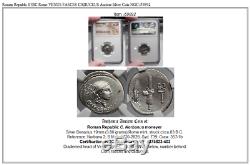 Roman Republic 83BC Rome VENUS FASCES CADUCEUS Ancient Silver Coin NGC i59892
