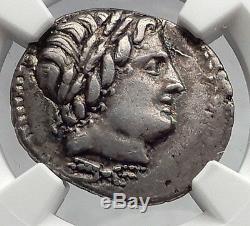 Roman Republic 86BC Sulla Time ANONYMOUS Apollo Jupiter Silver Coin NGC i60156