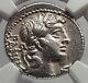 Roman Republic 90bc Apollo Minerva Horse Chariot Ancient Silver Coin Ngc I62354