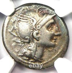 Roman Republic A. Cl. Pulcher AR Denarius Coin 110 BC Certified NGC VF
