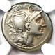 Roman Republic A. Cl. Pulcher Ar Denarius Coin 110 Bc Certified Ngc Vf