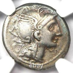 Roman Republic A. Cl. Pulcher AR Denarius Coin 110 BC Certified NGC VF