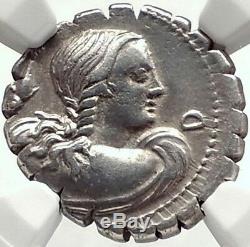 Roman Republic AMPHITRITE & NEPTUNE Authentic Ancient Silver Denarius Coin NGC