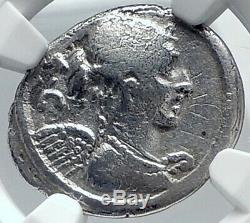 Roman Republic Ancient 46BC TRIUMPHS of JULIUS CAESAR Silver Coin NGC i81801