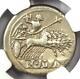 Roman Republic Anonymous Ar Quadrigatus Dioscuri Janiform Coin 225 Bc. Ngc Xf