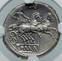 Roman Republic Authentic Ancient 194BC Rome Silver Coin DIANA Chariot NGC i86039