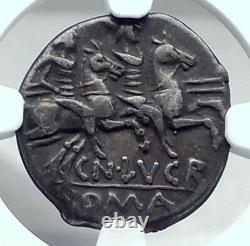 Roman Republic Authentic Ancient Silver Roman Coin DIOSCURI GEMINI NGC i77877