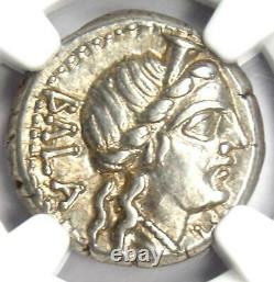 Roman Republic C. Allius Bala AR Denarius Coin 92 BC Certified NGC Choice XF