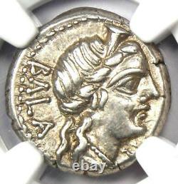 Roman Republic C. Allius Bala AR Denarius Coin 92 BC Certified NGC Choice XF