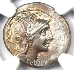 Roman Republic C. Cl. Pulcher AR Denarius Silver Coin 110 BC Certified NGC XF