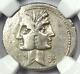 Roman Republic C. Fonteius Ar Denarius Silver Coin 113 Bc Certified Ngc Xf