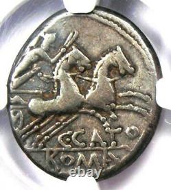 Roman Republic C. Porcius Cato AR Denarius Coin 123 BC Certified NGC Choice Fine