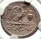 Roman Republic Cassius Longinus 55bc Julius Caesar Time Silver Coin Ngc I69796