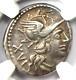 Roman Republic L. Julius Ar Denarius Coin 141 Bc Certified Ngc Choice Vf