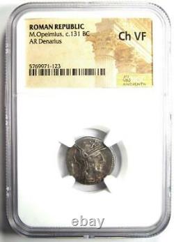 Roman Republic M. Opeimius AR Denarius Coin 131 BC Certified NGC Choice VF