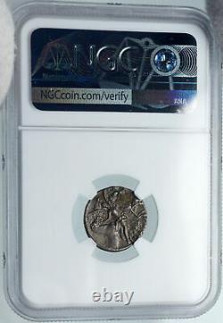 Roman Republic MEDUSA & AURORA Ancient Silver Roman 47BC Rome Coin NGC i88366