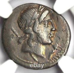 Roman Republic Pub. Crepusius AR Denarius Coin 82 BC Certified NGC VF