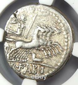 Roman Republic Q. Fabius Labeo AR Denarius Roma Coin 124 BC NGC Choice VF
