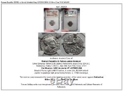 Roman Republic ROME vs Greek Seleukid King ANTIOCHOS III Silver Coin NGC i60208