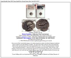 Roman Republic Rome 90BC Rome Apollo Horse Racing Ancient Silver Coin NGC i69804