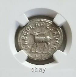 Roman Saecular Games Philip I Double-Denarius NGC AU Ancient Silver Coin