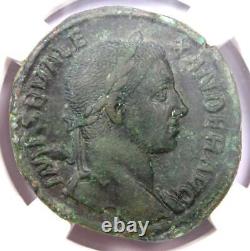 Roman Severus Alexander AE Sestertius Copper Coin 222-235 AD NGC XF