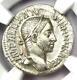 Roman Severus Alexander Ar Denarius Coin 222-235 Ad Certified Ngc Choice Au