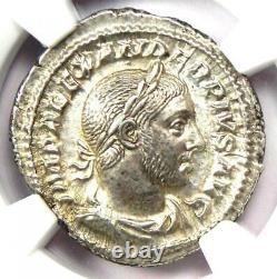 Roman Severus Alexander AR Denarius Coin 222-235 AD Certified NGC Choice AU