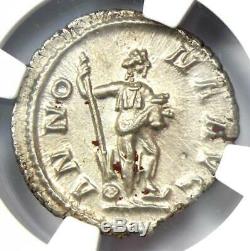 Roman Severus Alexander AR Denarius Coin 222-235 AD NGC MS (UNC) Condition