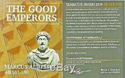 Roman Silver Denarius Marcus Aurelius Coin NGC Certified VF & Story, Certificate
