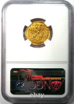 Roman Theodosius I AV Solidus Gold Coin 379-395 AD NGC Choice XF (EF)