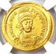 Roman Theodosius Ii Av Solidus Gold Coin 402-450 Ad Ngc Au 5/5 Strike